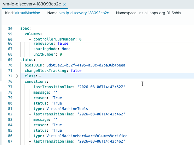 All Apps Org machine condition or state transition's properties. 